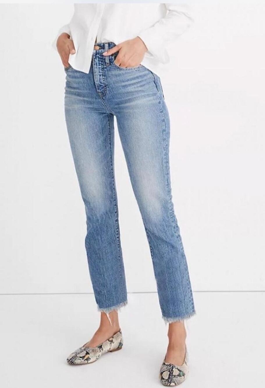 Madewell The Perfect Vintage Jean Size 27 P frayed hem
